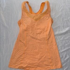 Orange Lululemon Athletic Tank Top